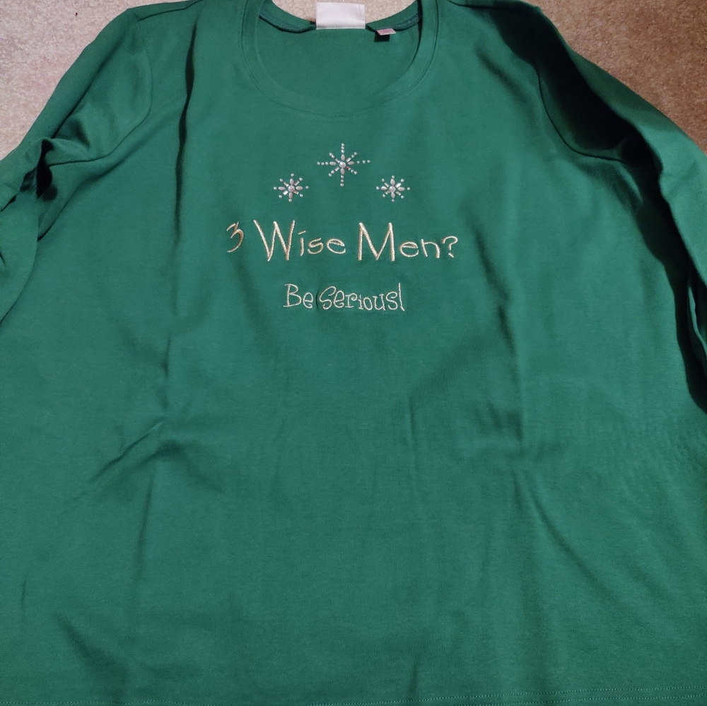New Quacker factory Christmas top, green, 3x